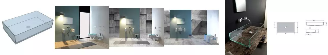 Раковина «GSG» Glass 60/36 GLLA60 стеклянная