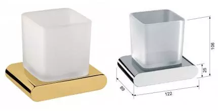 Стакан для зубных щёток «Remer» Lounge LN15DO на стену золото Стакан для зубных щёток «Remer» Lounge LN15DO на стену золото