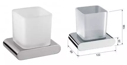 Стакан для зубных щёток «Remer» Lounge LN15NP на стену никель Стакан для зубных щёток «Remer» Lounge LN15NP на стену никель