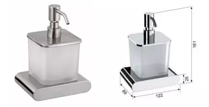 Дозатор для мыла «Remer» Lounge LN13NP на стену никель