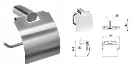 Держатель для туалетной бумаги «Remer» Lounge LN60NP на стену никель
