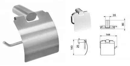 Держатель для туалетной бумаги «Remer» Lounge LN60NPO на стену брашированный никель