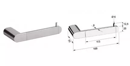 Держатель для туалетной бумаги «Remer» Lounge LN61NP на стену никель