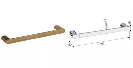 Полотенцедержатель «Remer» Lounge LN40VO на стену бронза