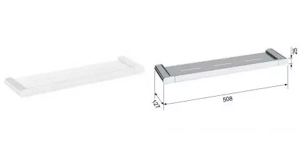 Полка в ванну «Remer» Lounge LN20BO на стену белая матовая