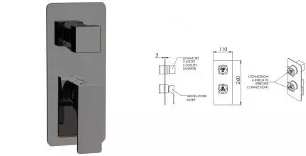 Внешняя часть смесителя «Remer» Absolute AU92KBNPO шлифованный никель