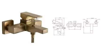 Смеситель для ванны «Remer» Absolute AU05VO бронза