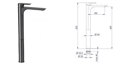 Смеситель для раковины «Remer» Infinity I11LXXLNP никель