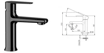 Смеситель для раковины «Remer» Vanity V12NP никель