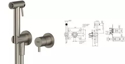 Смеситель с гигиеническим душем «Remer» X-Style Inox SSX60P нержавеющая сталь Смеситель с гигиеническим душем «Remer» X-Style Inox SSX60P нержавеющая сталь