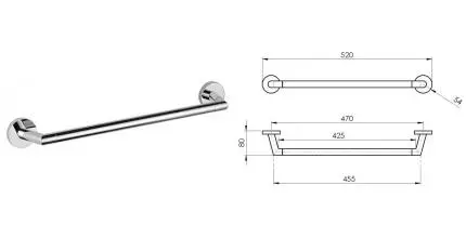 Полотенцедержатель «Remer» Guest GS40CR на стену хром Полотенцедержатель «Remer» Guest GS40CR на стену хром