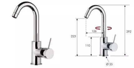 Смеситель для кухонной мойки «Remer» Style X72C хром