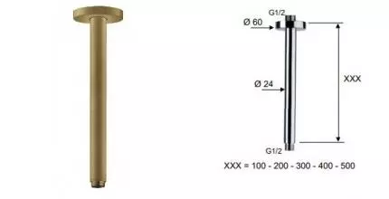 Кронштейн для верхнего душа «Remer» 347N40VO 40 бронза Кронштейн для верхнего душа «Remer» 347N40VO 40 бронза