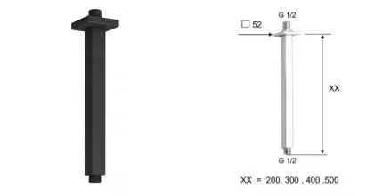 Кронштейн для верхнего душа «Remer» 347S30NO 30 чёрный матовый Кронштейн для верхнего душа «Remer» 347S30NO 30 чёрный матовый