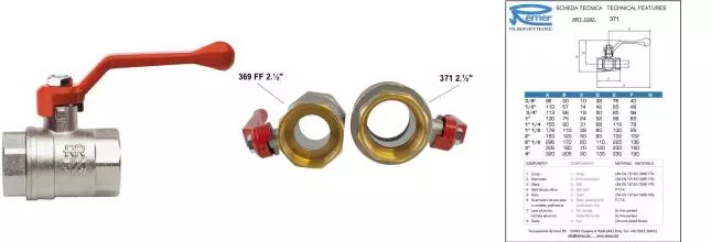 Кран шаровой магистральный «Remer» RR 371 2"1/2-2"1/2 ВР-ВР никель Кран шаровой магистральный «Remer» RR 371 2"1/2-2"1/2 ВР-ВР никель