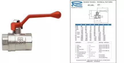 Кран шаровой магистральный «Remer» RR 371 3"-3" ВР-ВР никель Кран шаровой магистральный «Remer» RR 371 3"-3" ВР-ВР никель