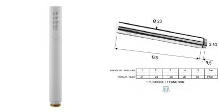 Ручная лейка «Remer» 317MMBIAX белая