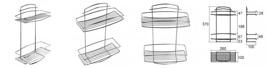 Полка в ванну «Milardo» 212W020M44 на стену хром