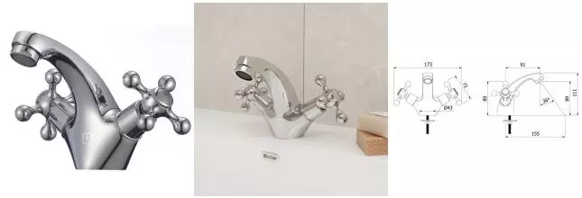 Смеситель для раковины «Milardo» Duplex DUPSB01M01 хром