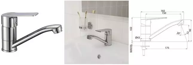 Смеситель для раковины «Milardo» Helic HELSBR0M01 хром