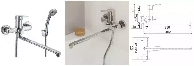 Смеситель для ванны «Milardo» Helic HELSB02M10 хром