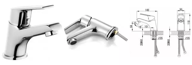 Смеситель для раковины «Milardo» Nelson NELSB00M01 хром