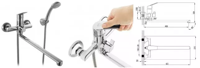 Смеситель для ванны «Milardo» Nelson NELSBLCM10 хром