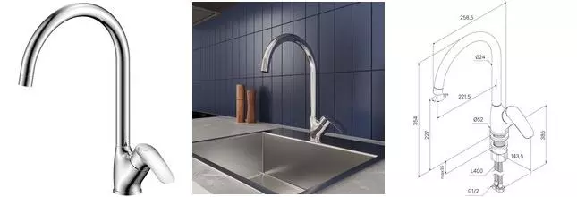 Смеситель для кухонной мойки «Milardo» Rora RORSB0JM05 хром Смеситель для кухонной мойки «Milardo» Rora RORSB0JM05 хром