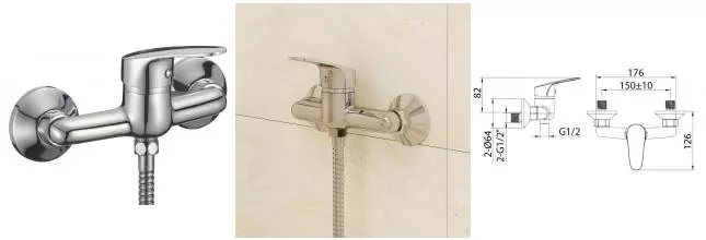 Смеситель для душа «Milardo» Simp SIMSB00M03WA хром