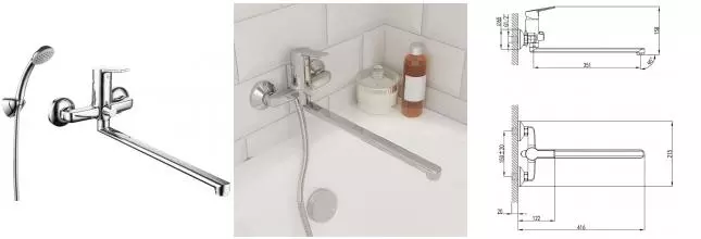 Смеситель для ванны «Milardo» Stripe STRSB02M10 хром