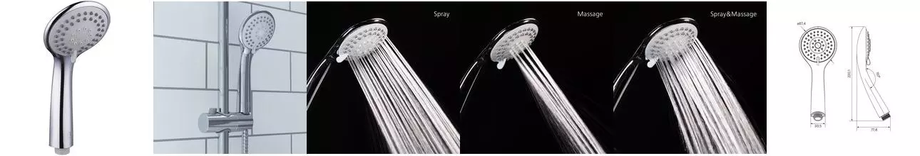 Ручная лейка «Milardo» 3803F87M18 хром