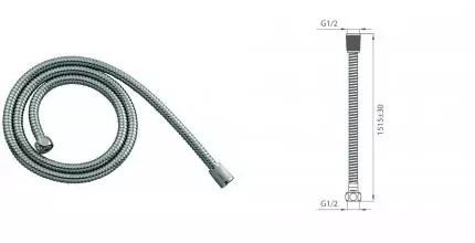Душевой шланг «Milardo» 130S150M19 130 см хром