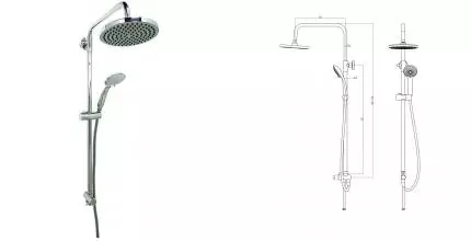 Душевая стойка «Milardo» 2403F21M76 хром