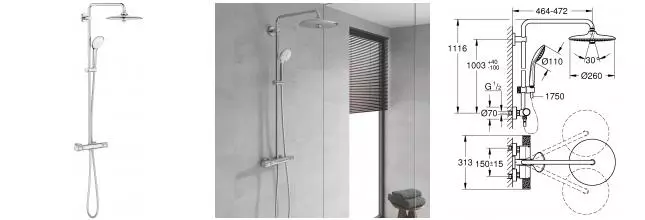 Душевая система «Grohe» Euphoria 27296003 с термостатом хром Душевая система «Grohe» Euphoria 27296003 с термостатом хром