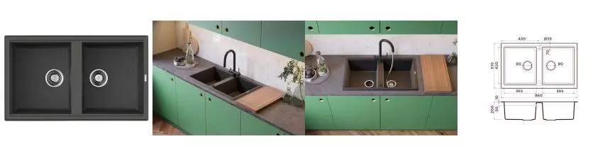 Мойка для кухни «Omoikiri» Tedori 86-2-PL 86/51 искусственный камень платина Мойка для кухни «Omoikiri» Tedori 86-2-PL 86/51 искусственный камень платина