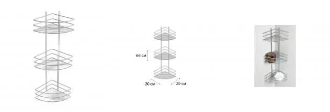 Угловая полка в ванну «Fixsen» FX-710-3 на стену хром Угловая полка в ванну «Fixsen» FX-710-3 на стену хром