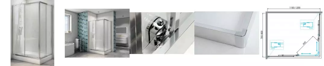 Душевой угол-ограждение «Belbagno» DUE-AH-2-120/80-C-Cr 120/80 прозрачный/хром прямоугольный без поддона универсальный Душевой угол-ограждение «Belbagno» DUE-AH-2-120/80-C-Cr 120/80 прозрачный/хром прямоугольный без поддона универсальный