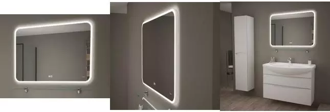 Зеркало «Albert&Bayer» Elegance 210/80 с сенсорным выключателем с подсветкой и подогревом Зеркало «Albert&Bayer» Elegance 210/80 с сенсорным выключателем с подсветкой и подогревом