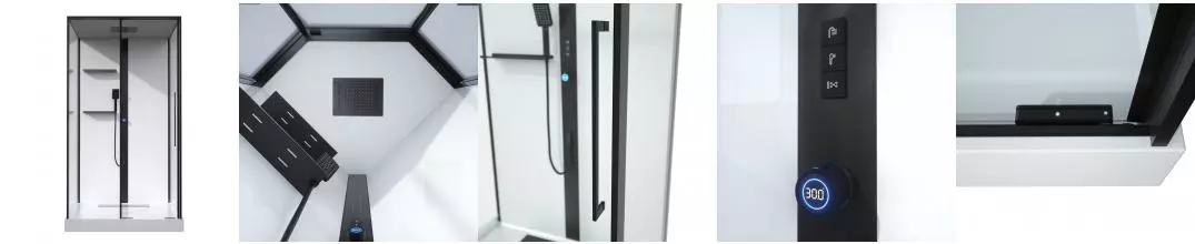 Душевая кабина «Black & White» G8038 115/90 низкий поддон прозрачная/белая с гидромассажем Душевая кабина «Black & White» G8038 115/90 низкий поддон прозрачная/белая с гидромассажем