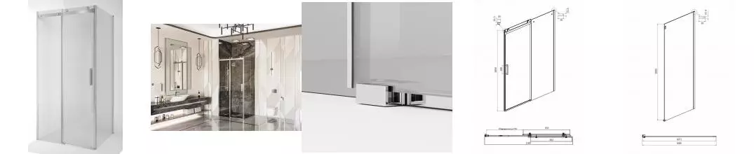 Душевой угол-ограждение «Ambassador» Benefit 19021101HX-110HX 120/110 прозрачный/хром без поддона