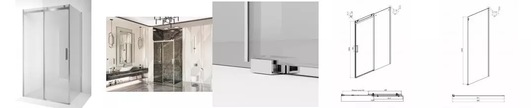 Душевой угол-ограждение «Ambassador» Benefit 19021102HX-100HX 130/100 прозрачный/хром без поддона