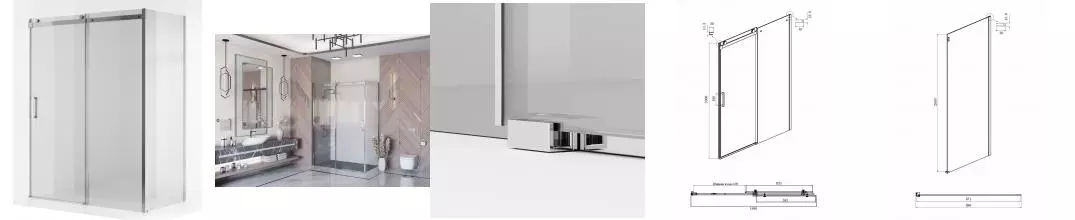 Душевой угол-ограждение «Ambassador» Benefit 19021105HX-90HX 160/90 прозрачный/хром без поддона Душевой угол-ограждение «Ambassador» Benefit 19021105HX-90HX 160/90 прозрачный/хром без поддона