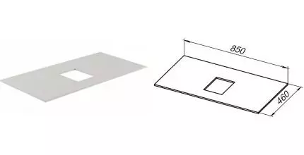 Мебельная столешница «Allen Brau» Infinity 85 (304157) искусственный камень белая Мебельная столешница «Allen Brau» Infinity 85 (304157) искусственный камень белая