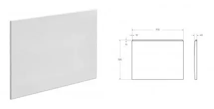 Торцевой экран под ванну «Cezares» PLANE-F-80-SP-W37 (с крепежом) белый W37 универсальный Торцевой экран под ванну «Cezares» PLANE-F-80-SP-W37 (с крепежом) белый W37 универсальный