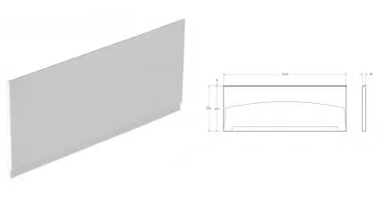 Экран под ванну «Cezares» ECO-140-SCR-W37 белый W37