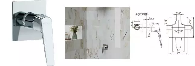 Смеситель для душа «Paini» Bari RTCR690 хром