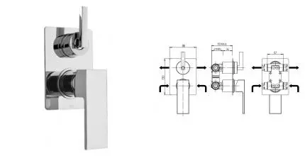 Смеситель для душа «Paini» Grazia 21CR6911 хром Смеситель для душа «Paini» Grazia 21CR6911 хром