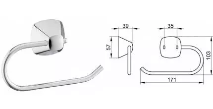 Держатель для туалетной бумаги «Keuco» City.2 2762010000 на стену хром