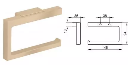 Держатель для туалетной бумаги «Keuco» Edition 11 11162030000 на стену шлифованная бронза Держатель для туалетной бумаги «Keuco» Edition 11 11162030000 на стену шлифованная бронза