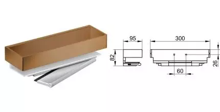 Полка в ванну «Keuco» Edition 11 11159030000 на стену анодированный алюминий/шлифованная бронза